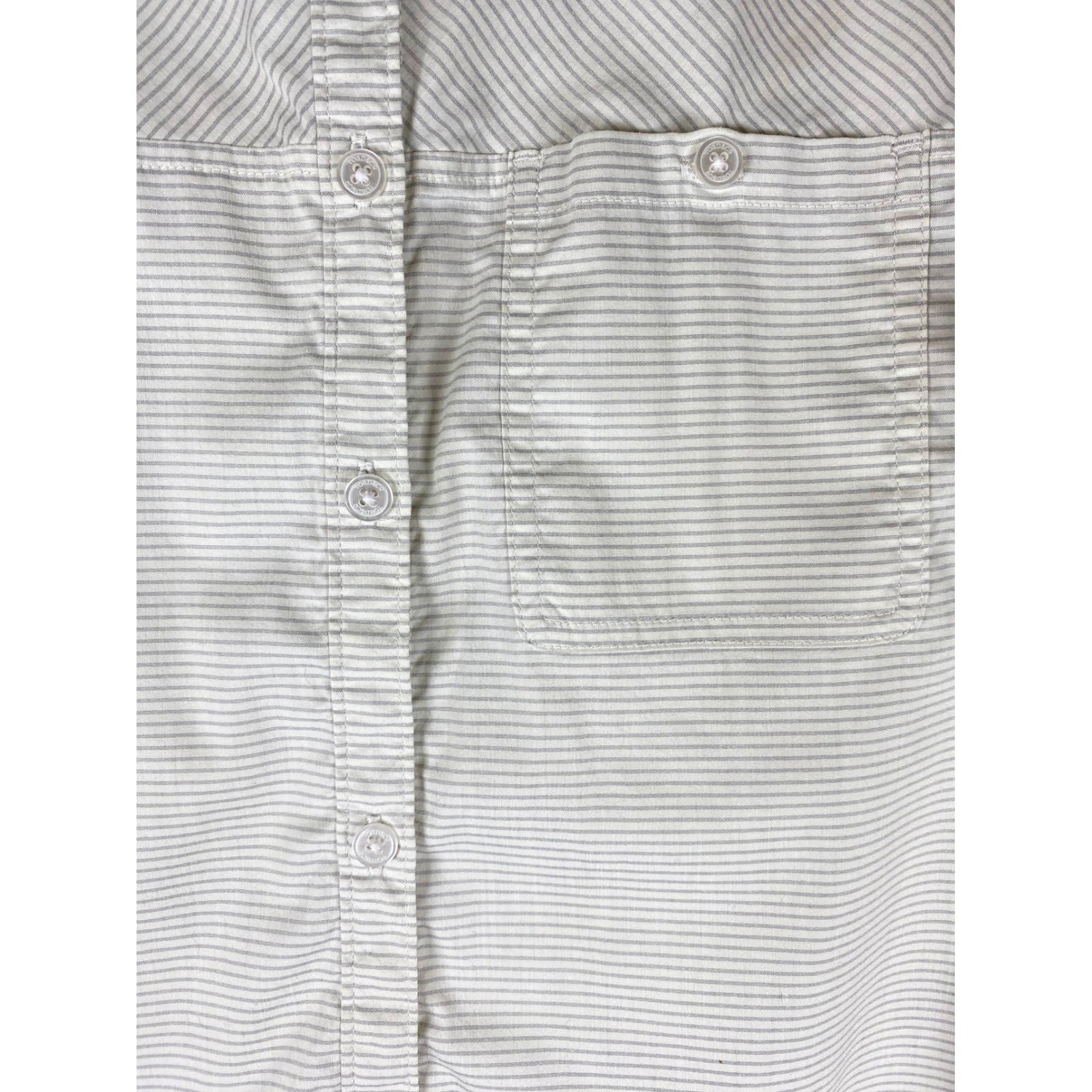 Toad&Co Sleeveless Button Up Women Large White Striped Excellent Organic Cotton