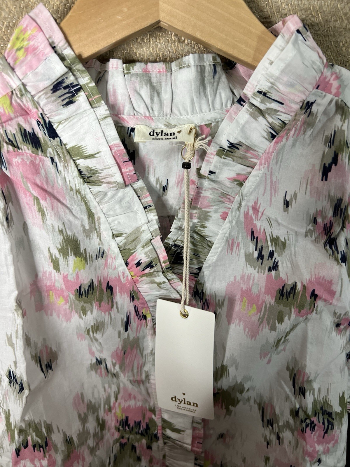 NWT Sundance Catalog Dylan Milla Flora Daze Top Ruffle Sleveless Size XS $158