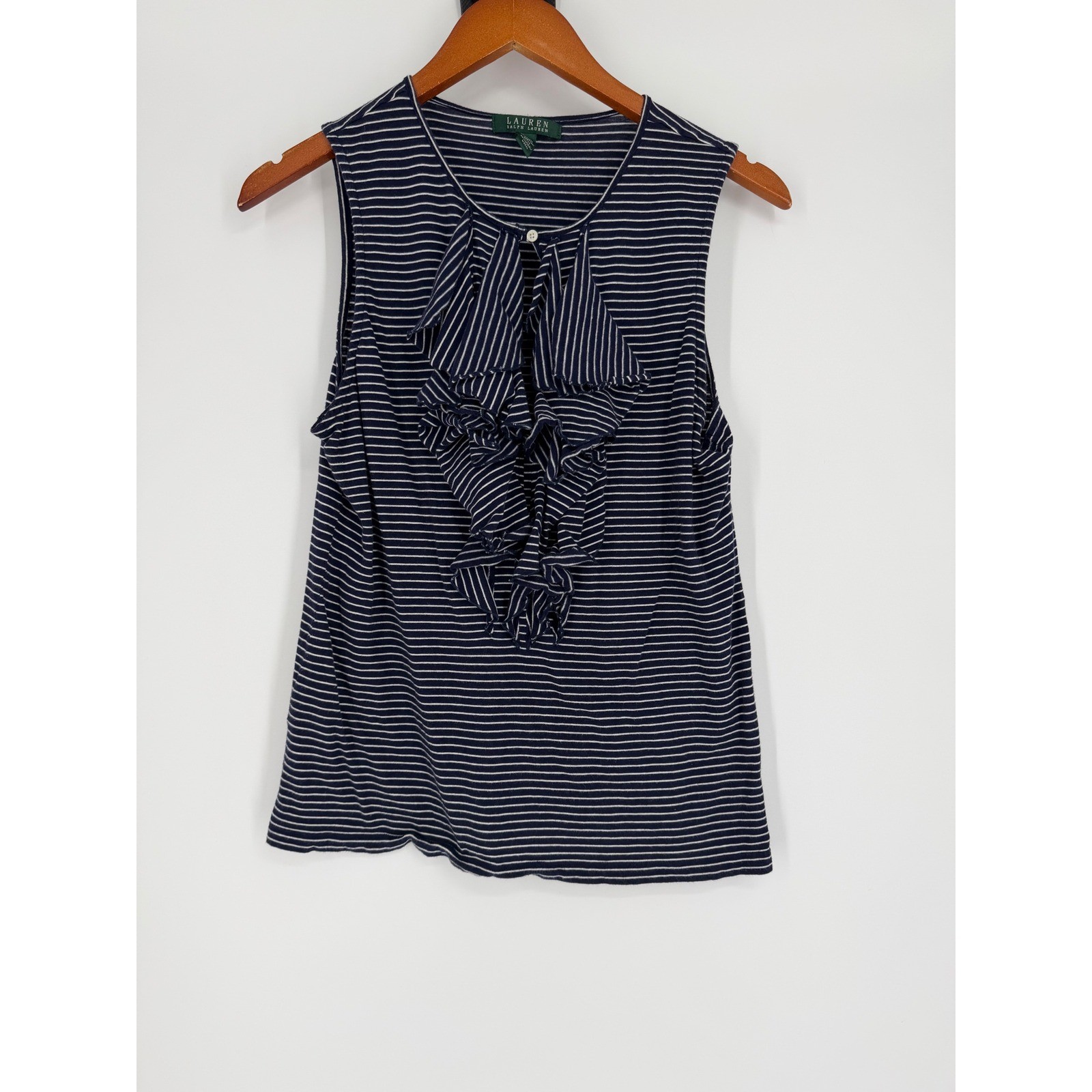 Lauren Ralph Lauren Tank Top Large Nautical Coastal Classic Preppy Quiet Preppy