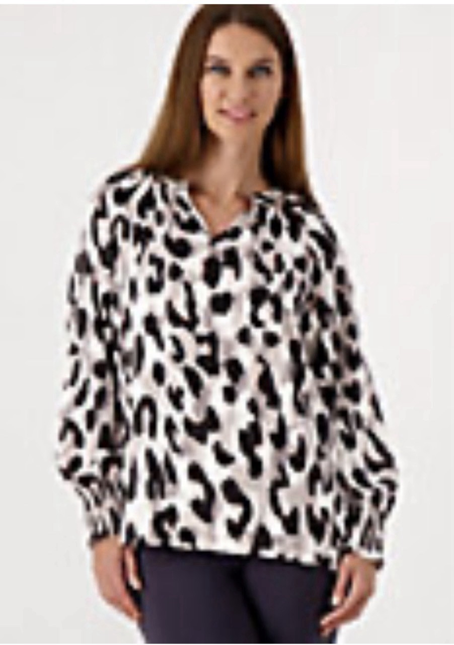 Belle By Kim Gravel Big Cat Split Neck Charmeuse style Blouse XL A518285 SILVER