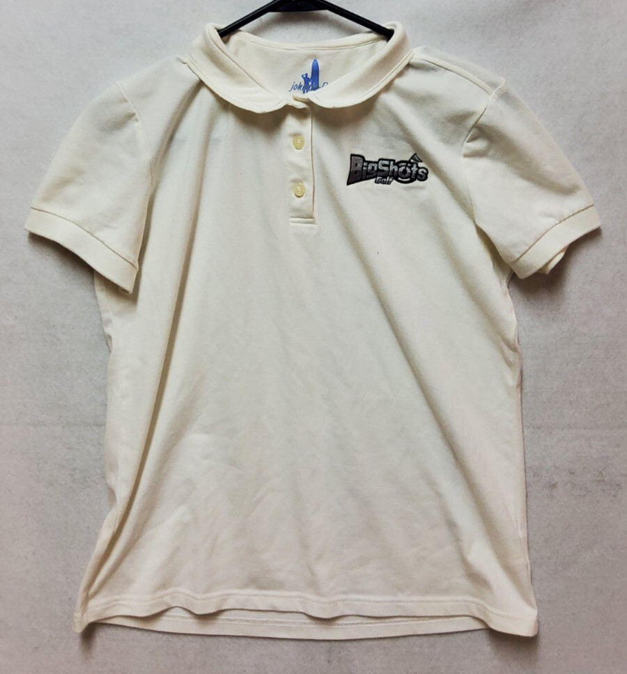 Johnnie-O Polo Shirt Women’s Medium White Short Sleeve West Coast Prep Stretch
