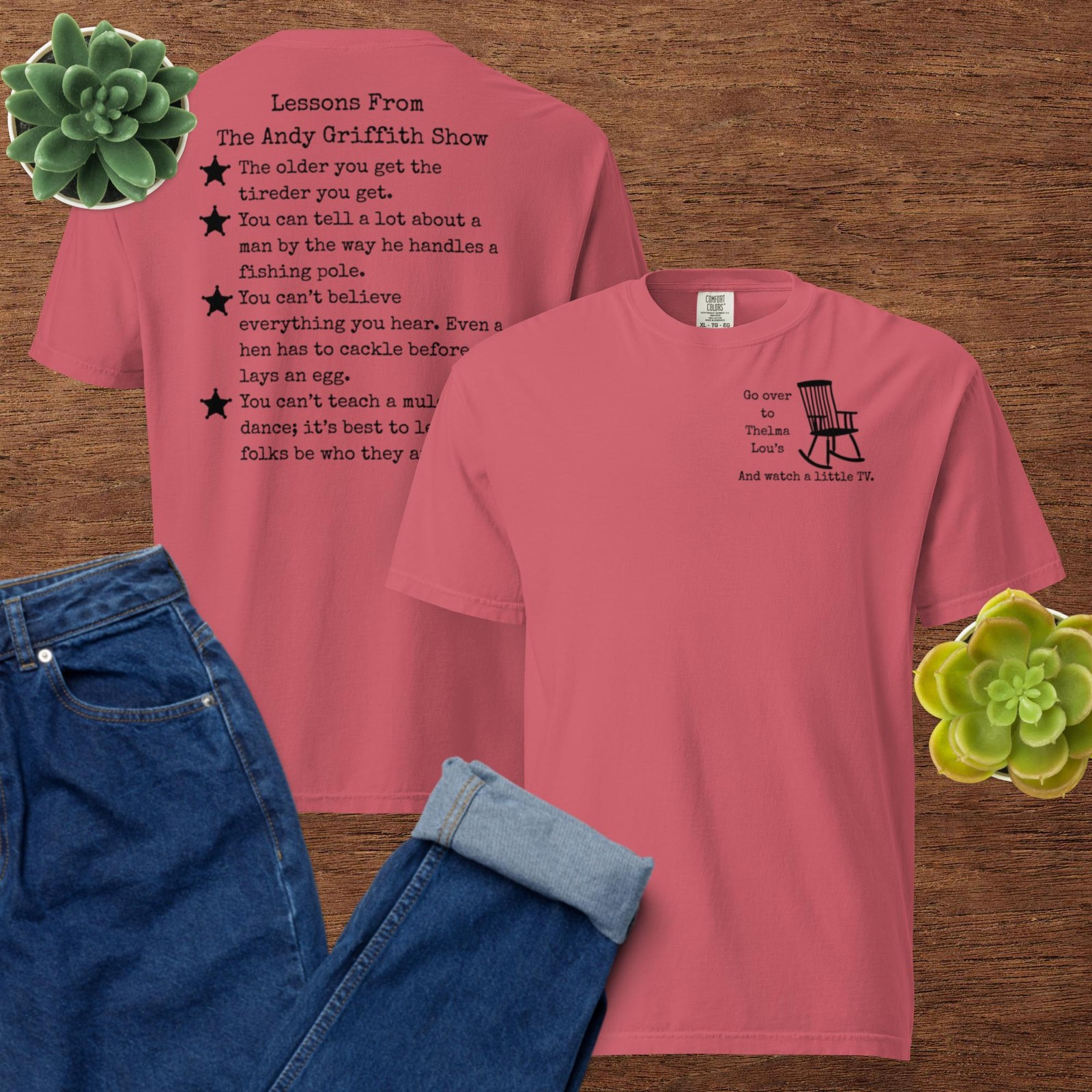 Andy Griffith Lessons from Andy Griffith unisex garment-dyed heavyweight t-shirt