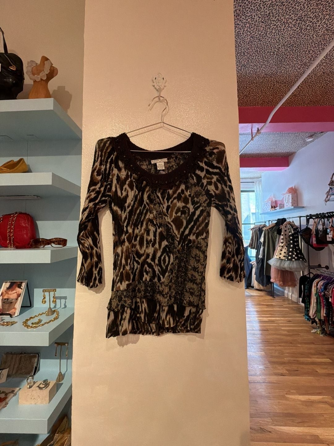 Alberto Makali Animal Print Top