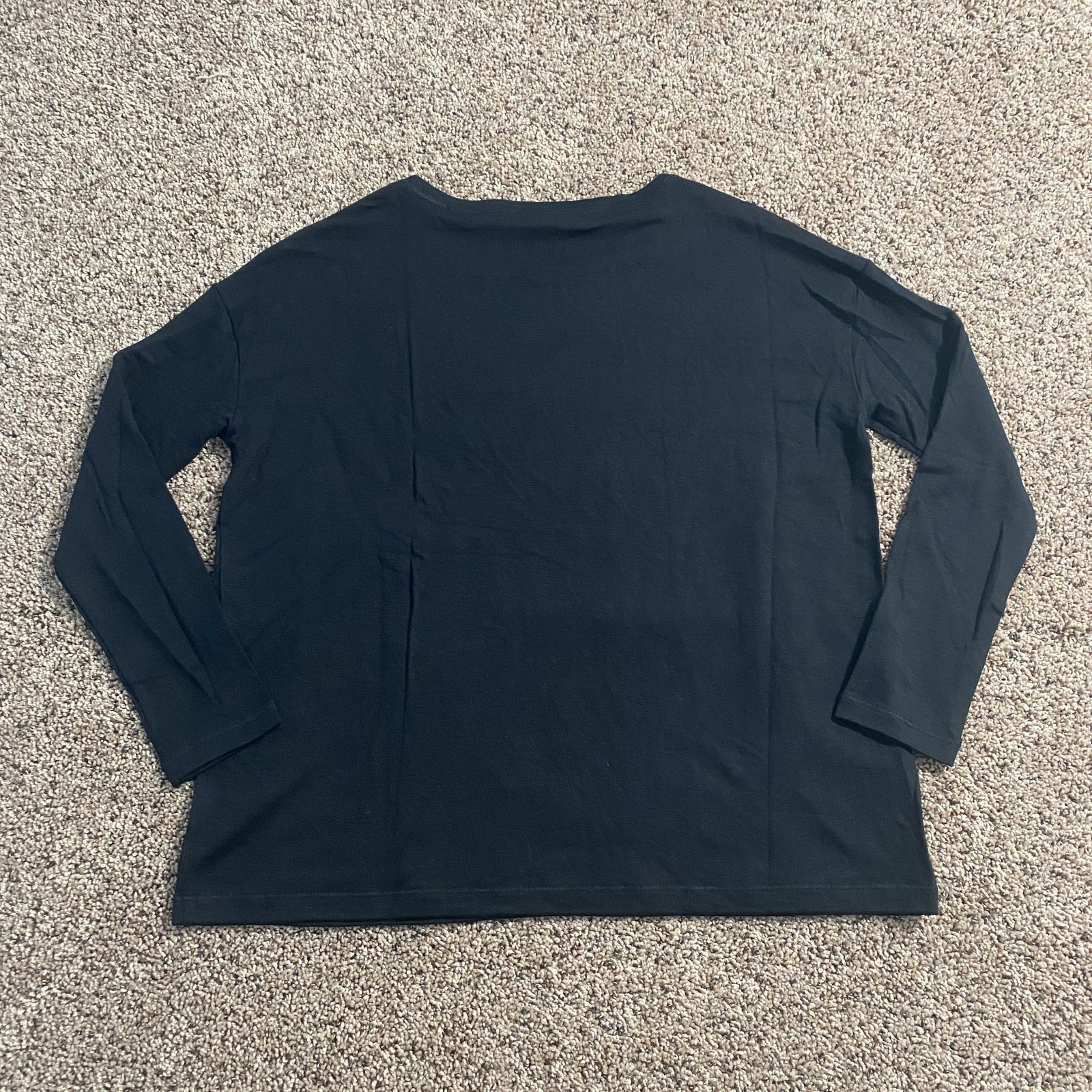 Eileen Fisher Pullover Womens XS Long Sleeve Pocket Tencel Lyocell Spandex Top