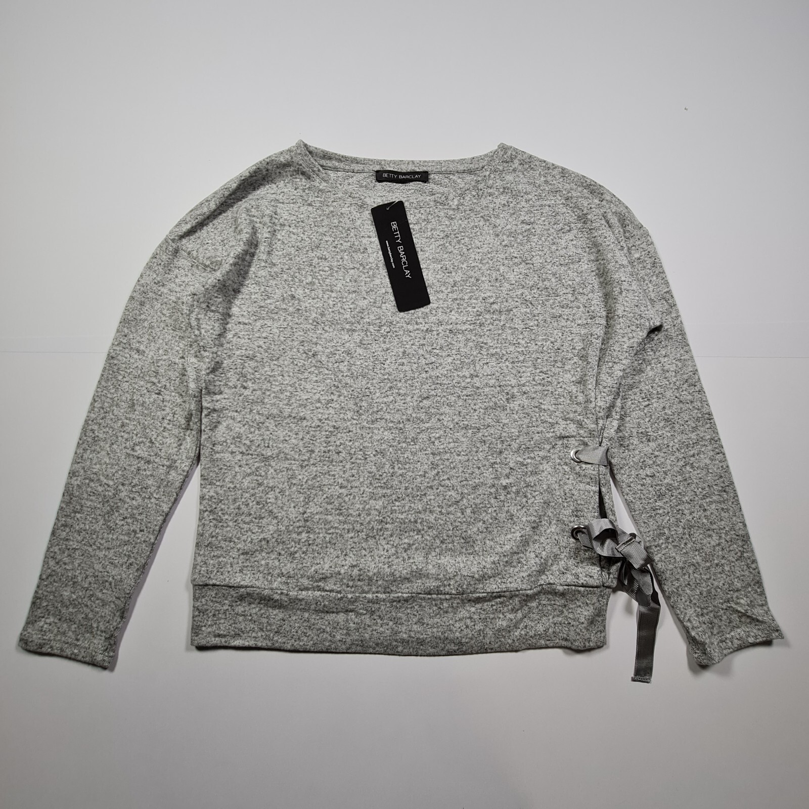 Betty Barclay Womens Jumper Grey 10 UK Long Sleeves Lightweight Top