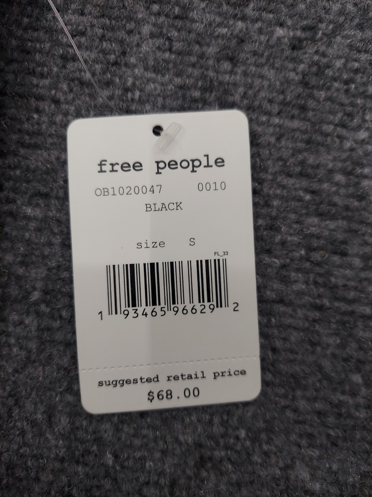 Free People Looking Forward Top Womens Small Black Open Back floral Velvet Crop