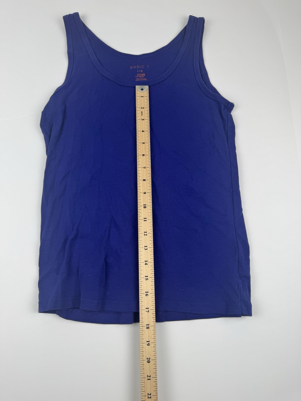 Joe Fresh Women’s Large Blue Basic Tank Top Sleeveless Scoop Neck Casual