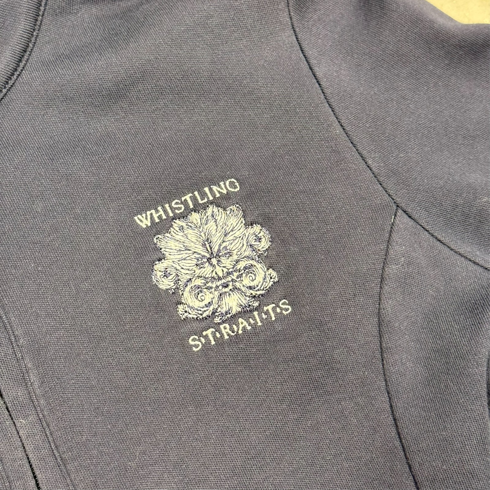 Fairway & Greene 1/4 Zip Golf Sweatshirt Pima Cotton Peru Blue Womens Medium