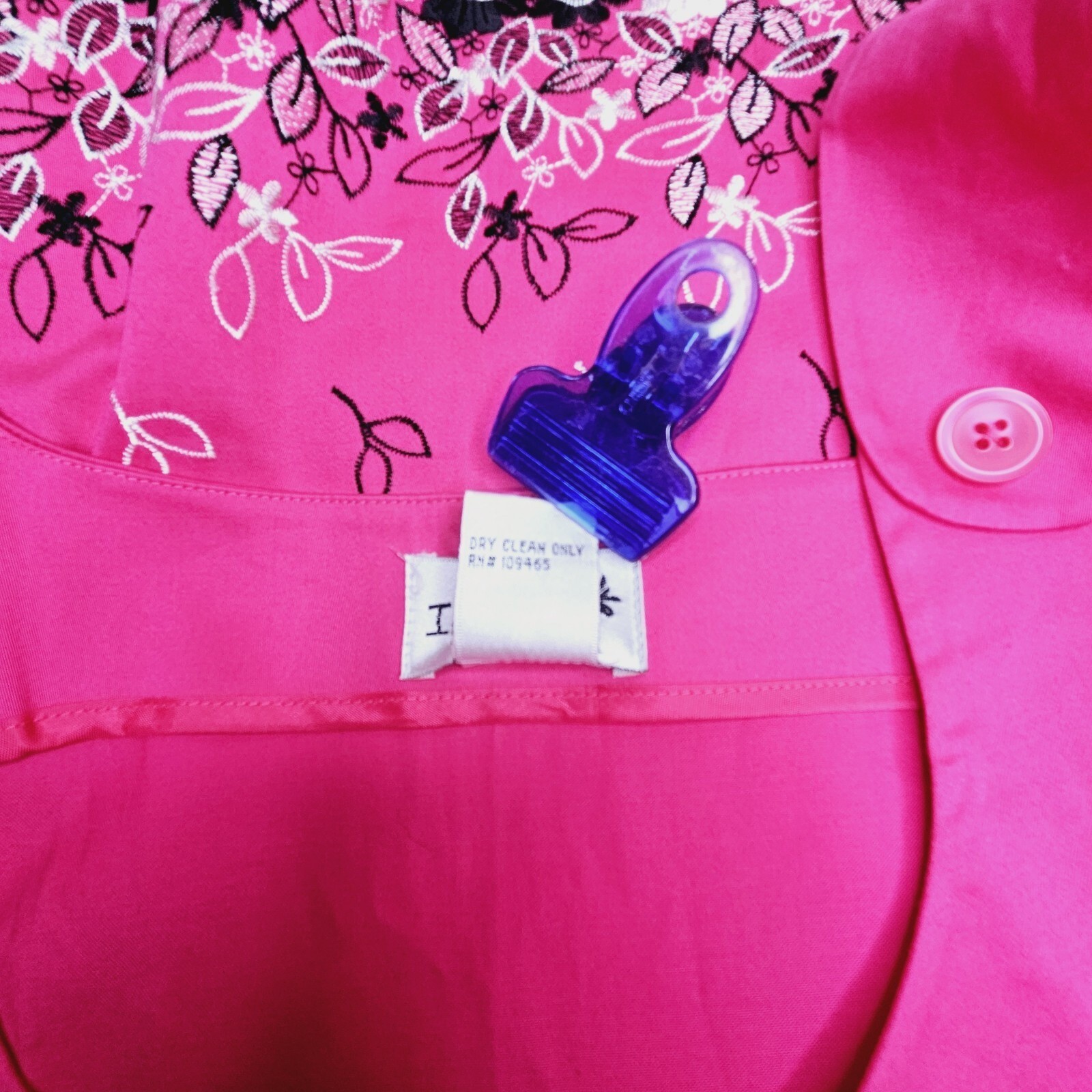 Island Republic Pink Tank Top SIZE 14 Floral Embroidered Side Zipper NWT Gift