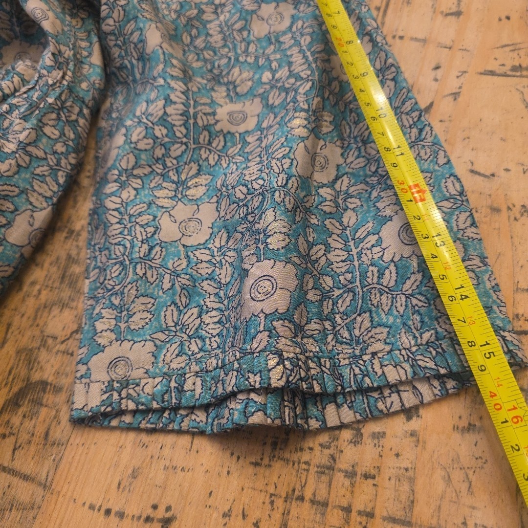 LIBAS Boho Green Floral Cottagecore Kurti Tunic A-Line Top Size M/L Fairycore