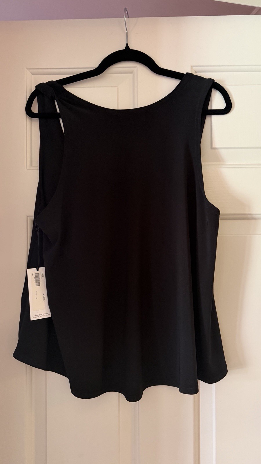 Sympli Crop Smock Size 10 In Black New NWT Great for layering Flowy With pocket