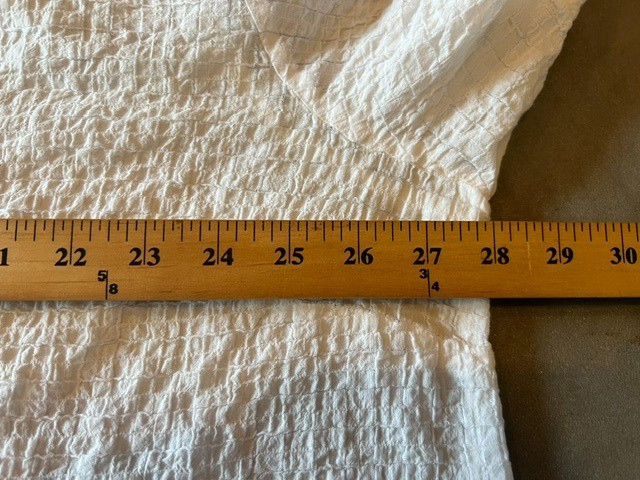 Eileen Fisher Woman 3X Top Cream Organic Cotton Boxy Band Collar Shirt Blouse