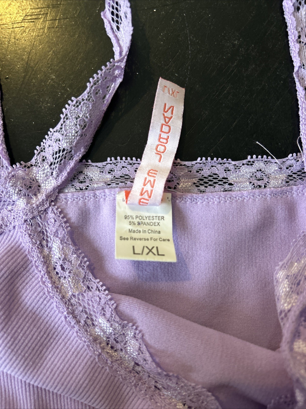Emme Jordan Y2K Lace Trim Must Have Preppy Cami Large/XL Purple 90s Classic