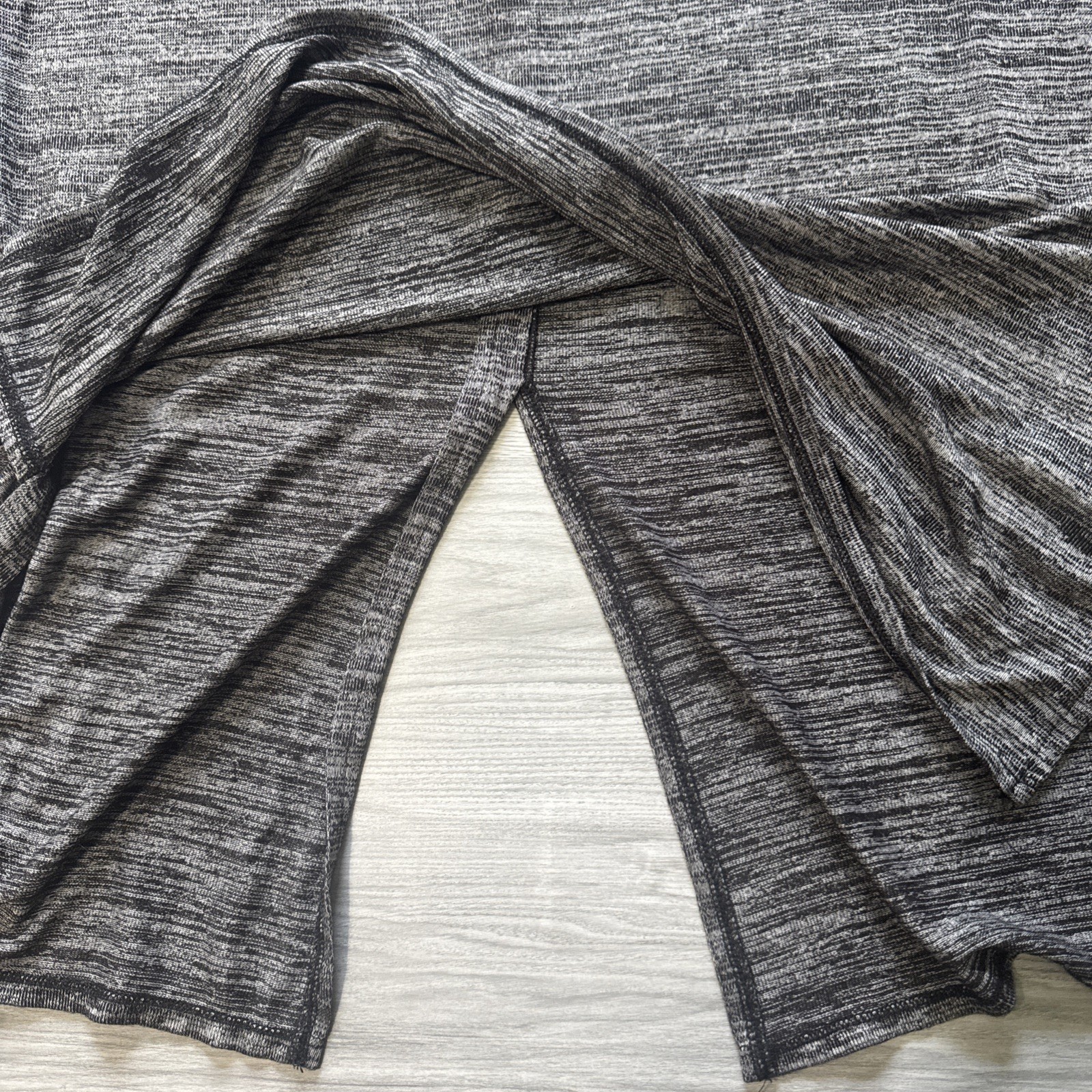 Soft Surroundings Gray Space Dye Long Sleeve Tunic Top XL Back Vent High Low Hem