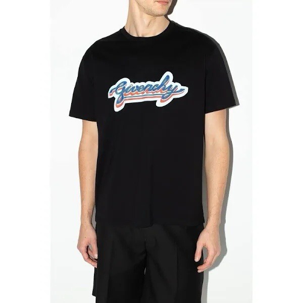 Women’s GIVENCHY RETRO LOGO T-SHIRT BLACK Size Large L