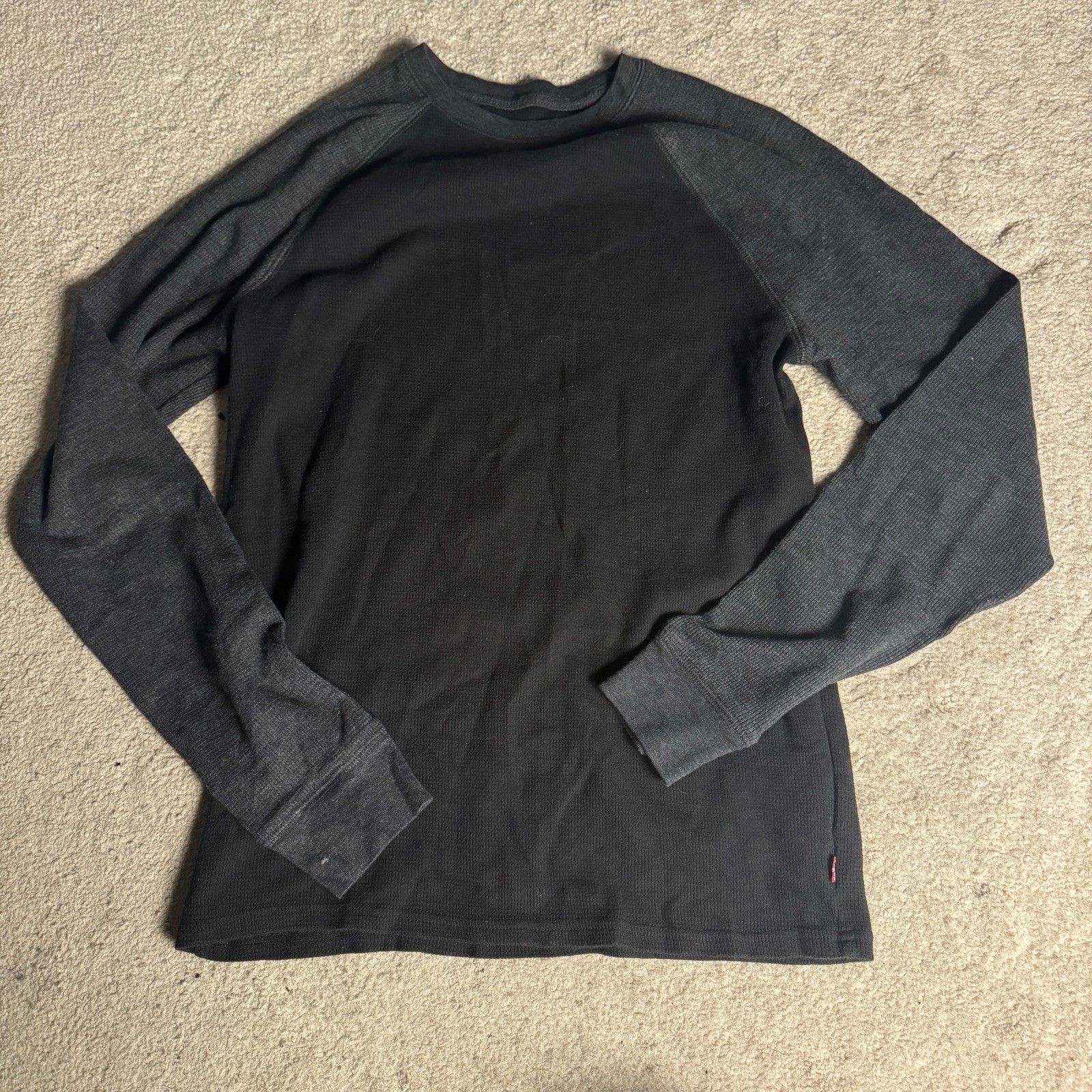 Levis Mens Thermal Shirt Long Sleeve Small Gray