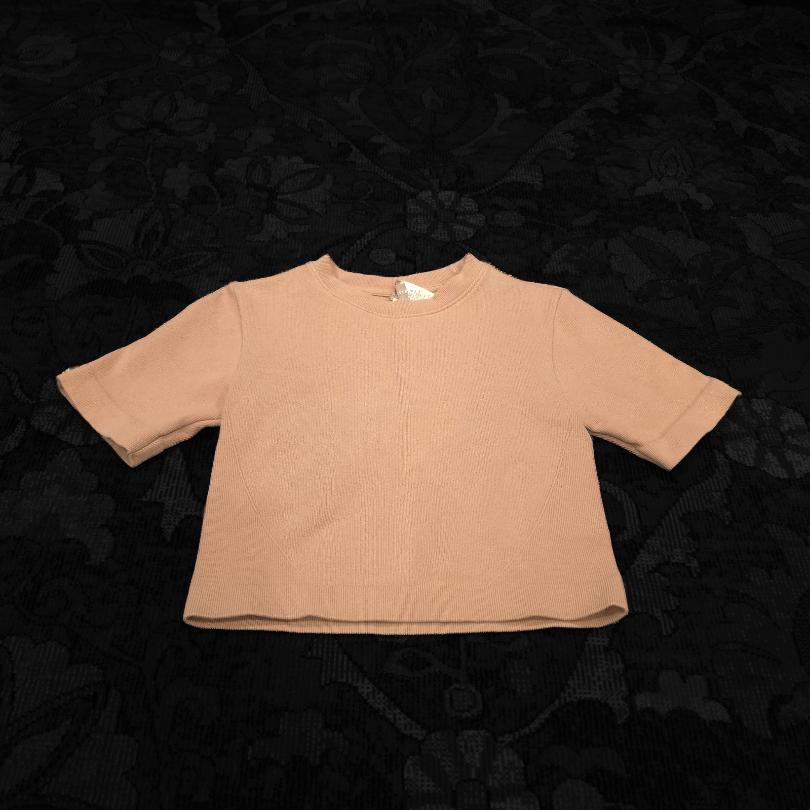 Everlane Comfortable and Versatile Cropped Seamless Tee Latte Brown Size M/L EUC