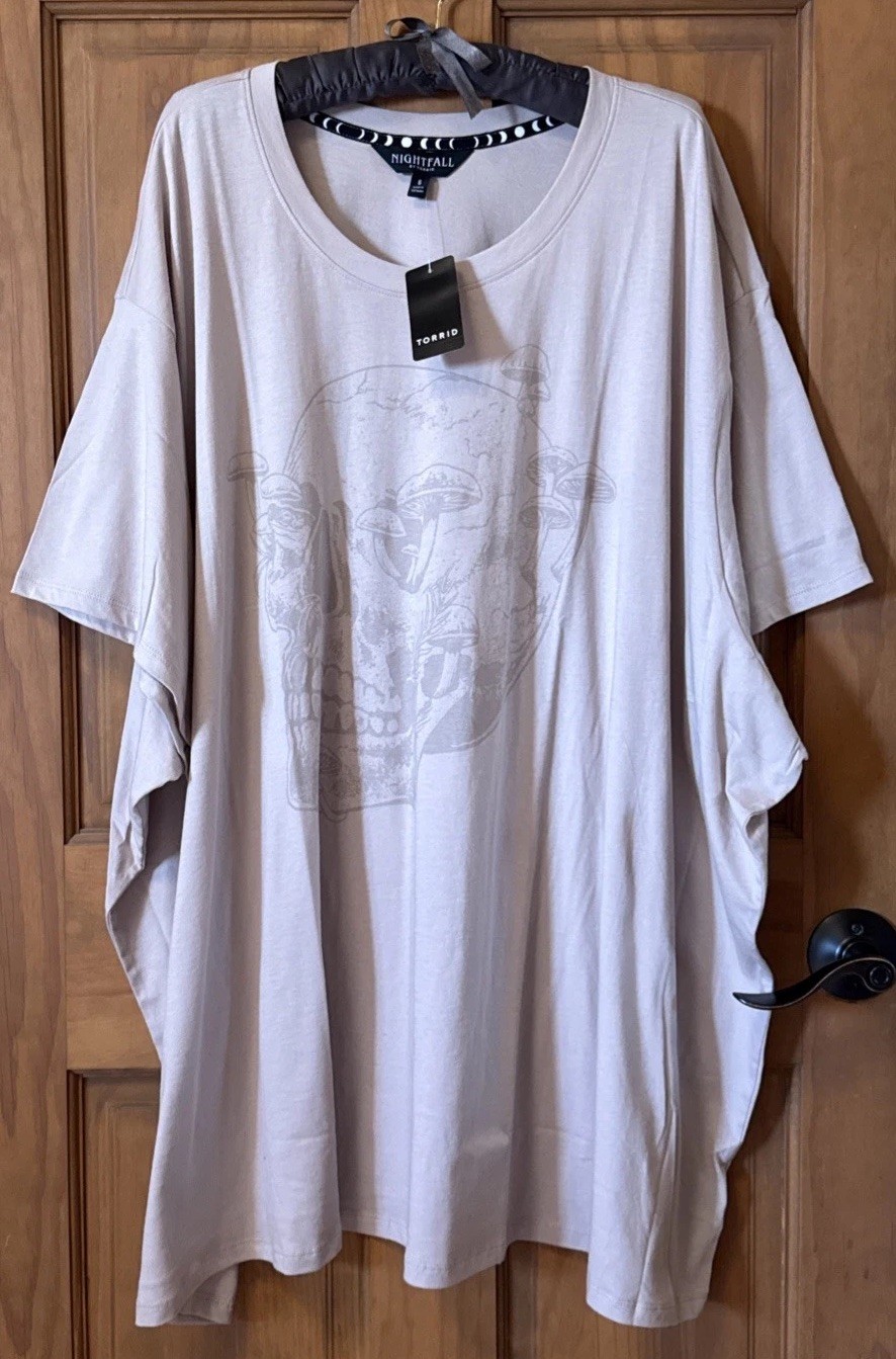 TORRID TEE SHIRT SHORT SLEEVE COTTON T SHIRT TOP NIGHTFALL 6 6X 6XL 30 NEW