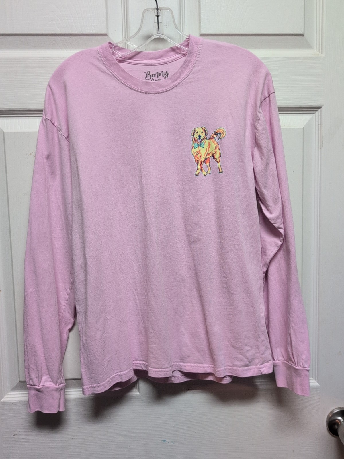 Dog Southern Charm Women’s T Shirt. Pink Size M Long Sleeve Stretchy