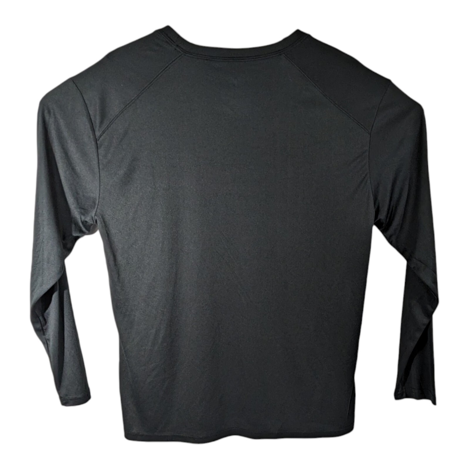 Womens Plain Black Long Sleeve Tee Shirt with Short Top XL Pullover Lightweight