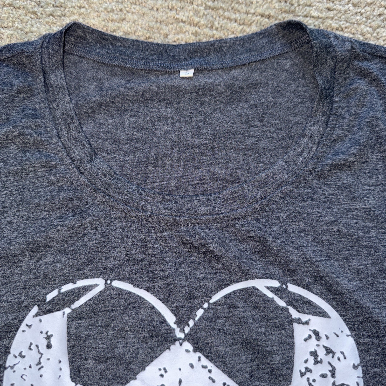 Soccer Heart Sleeveless Shirt Dark Heather Size Small