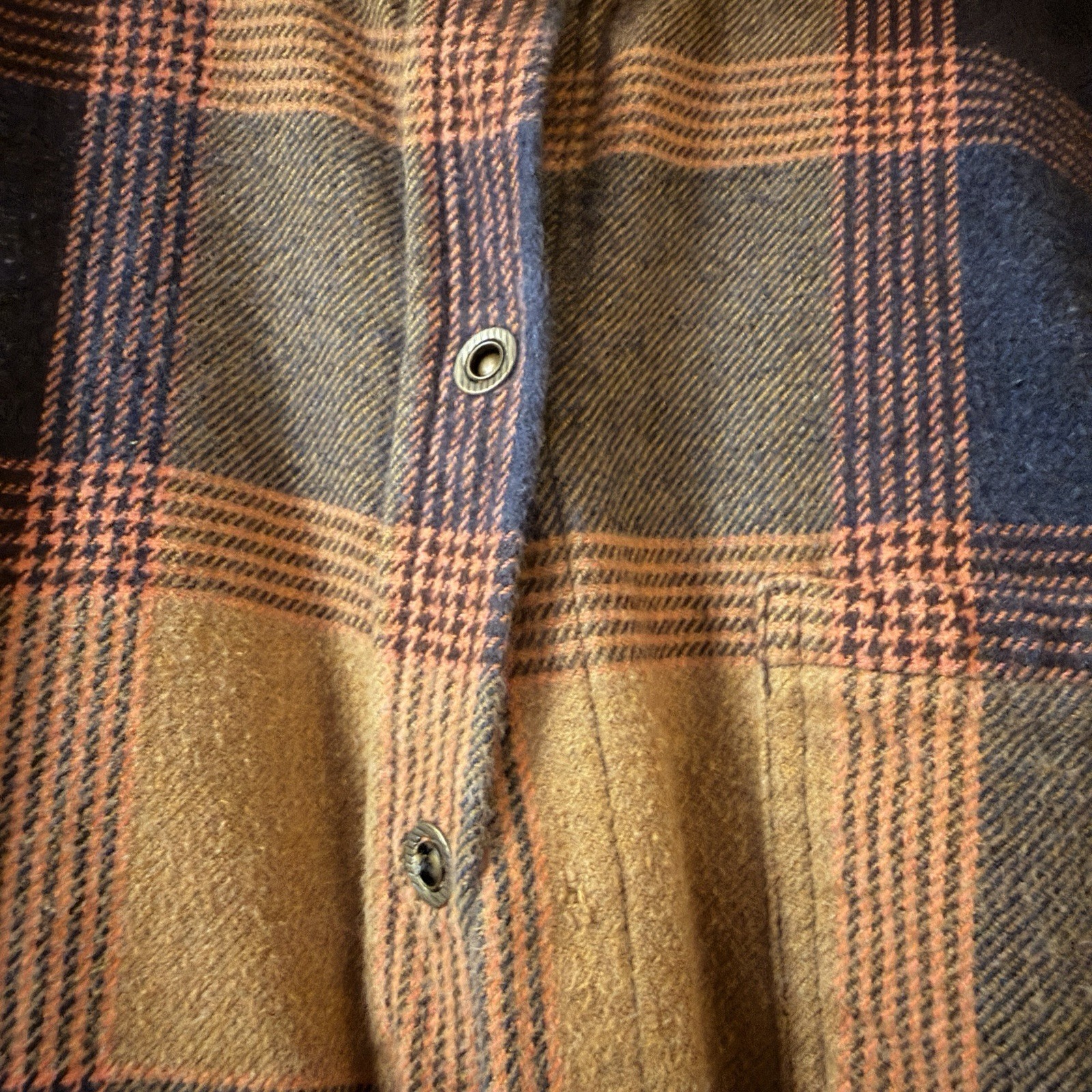 Prana Golden Canyon Shirt Womens Medium Brown Heavy Cotton Flannel Snap Front