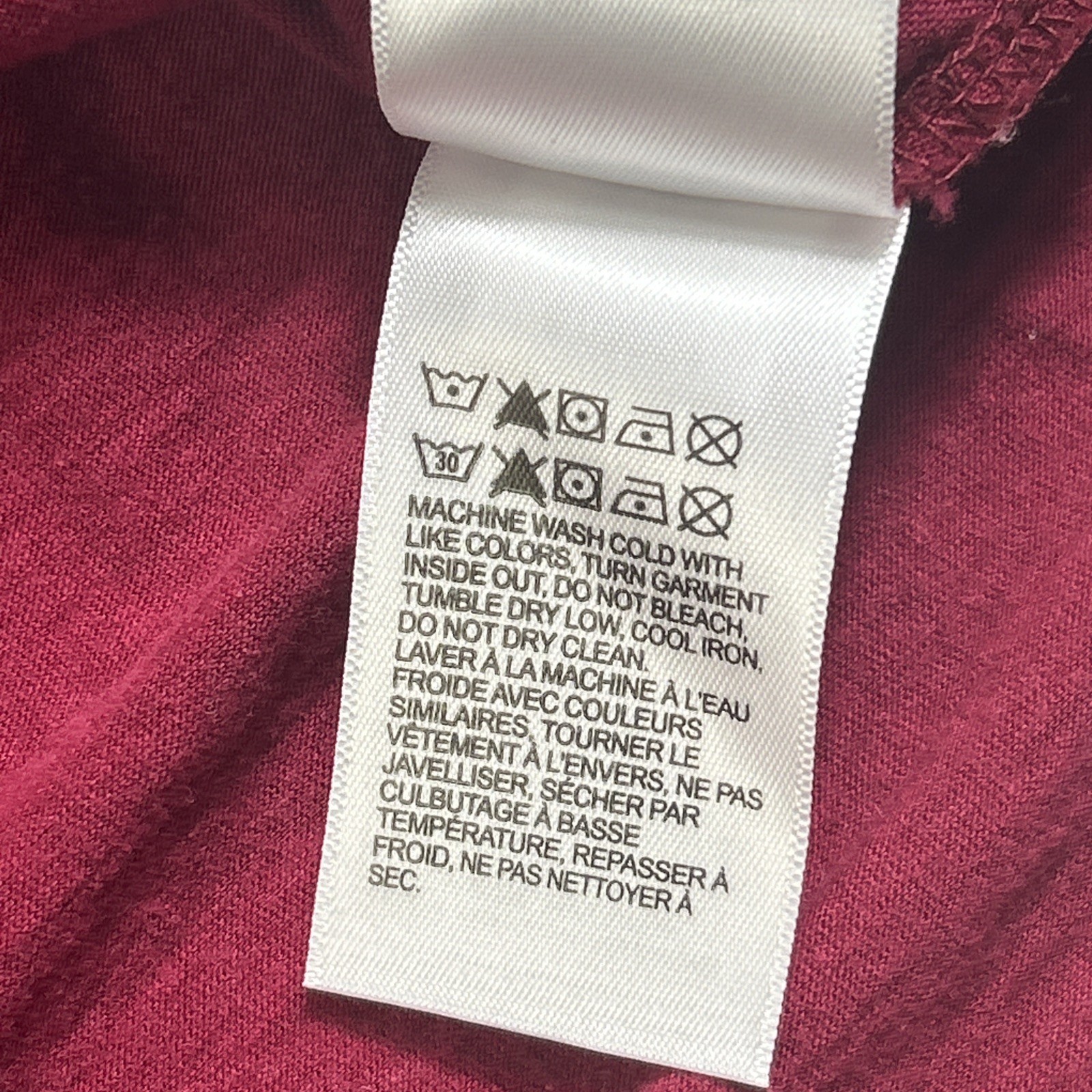Lucky Brand Henley Top Womens Small Burgundy Short Cap Sleeve Popover Pocket