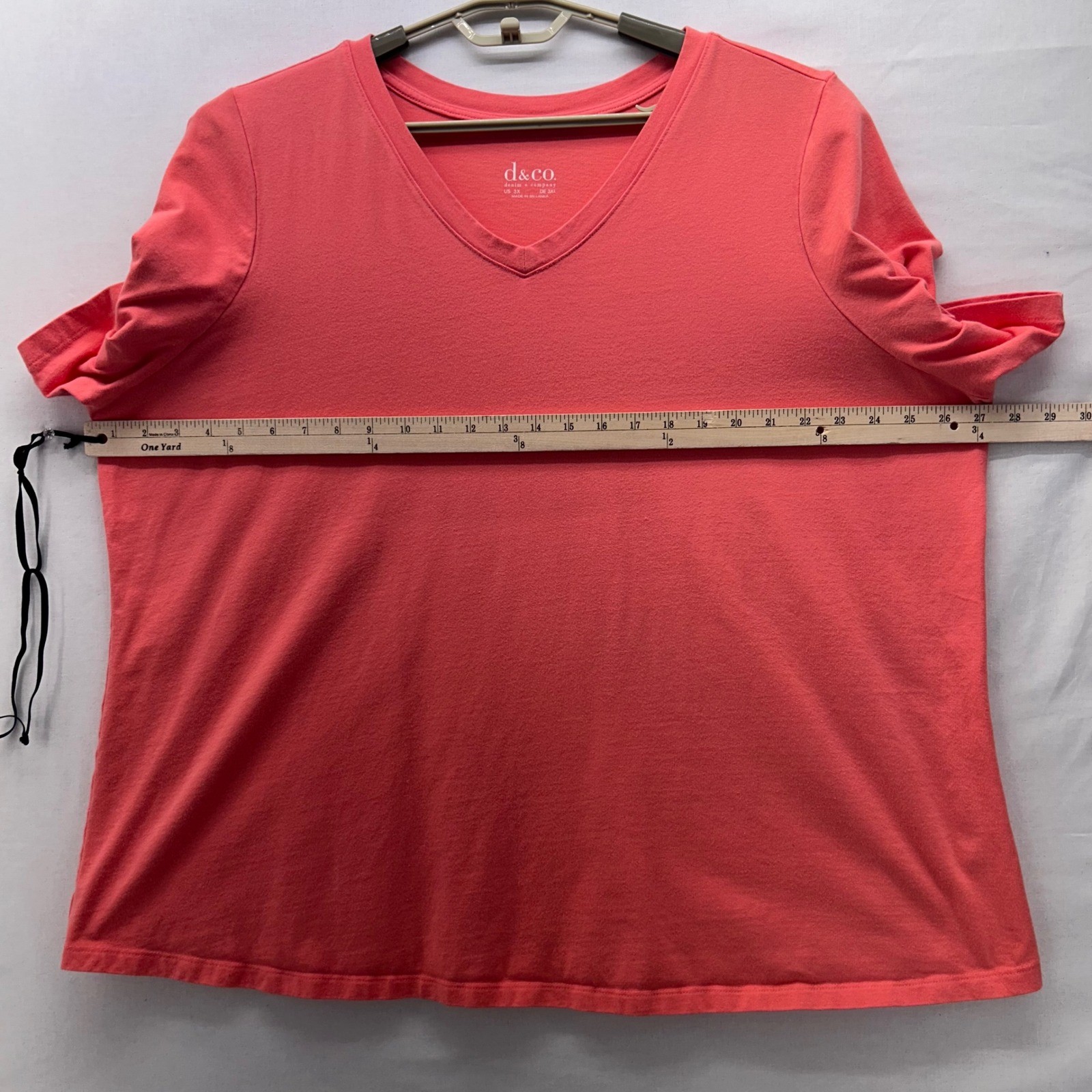 Denim And Co Womens Tunic Top Size 3X Oversized Preppy Relaxed Comfort Stretch