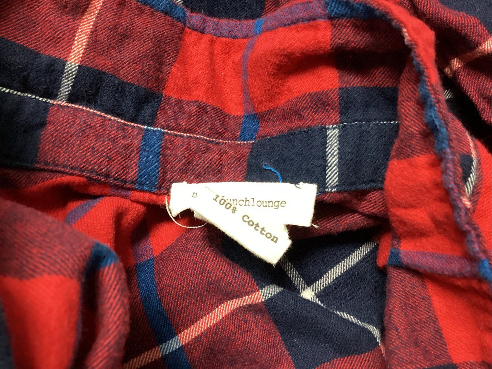 Beach Lunch Lounge Flannel Shirt Womens XL Red Plaid Outdoor Cabin Lounge