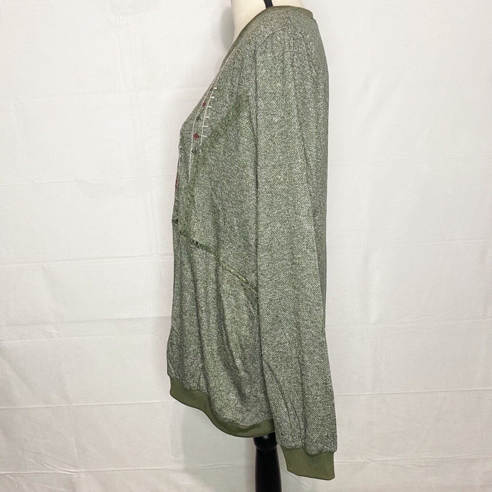 NWT Annabelle Green Embroidered Pullover Cottage Core Sz 2XL