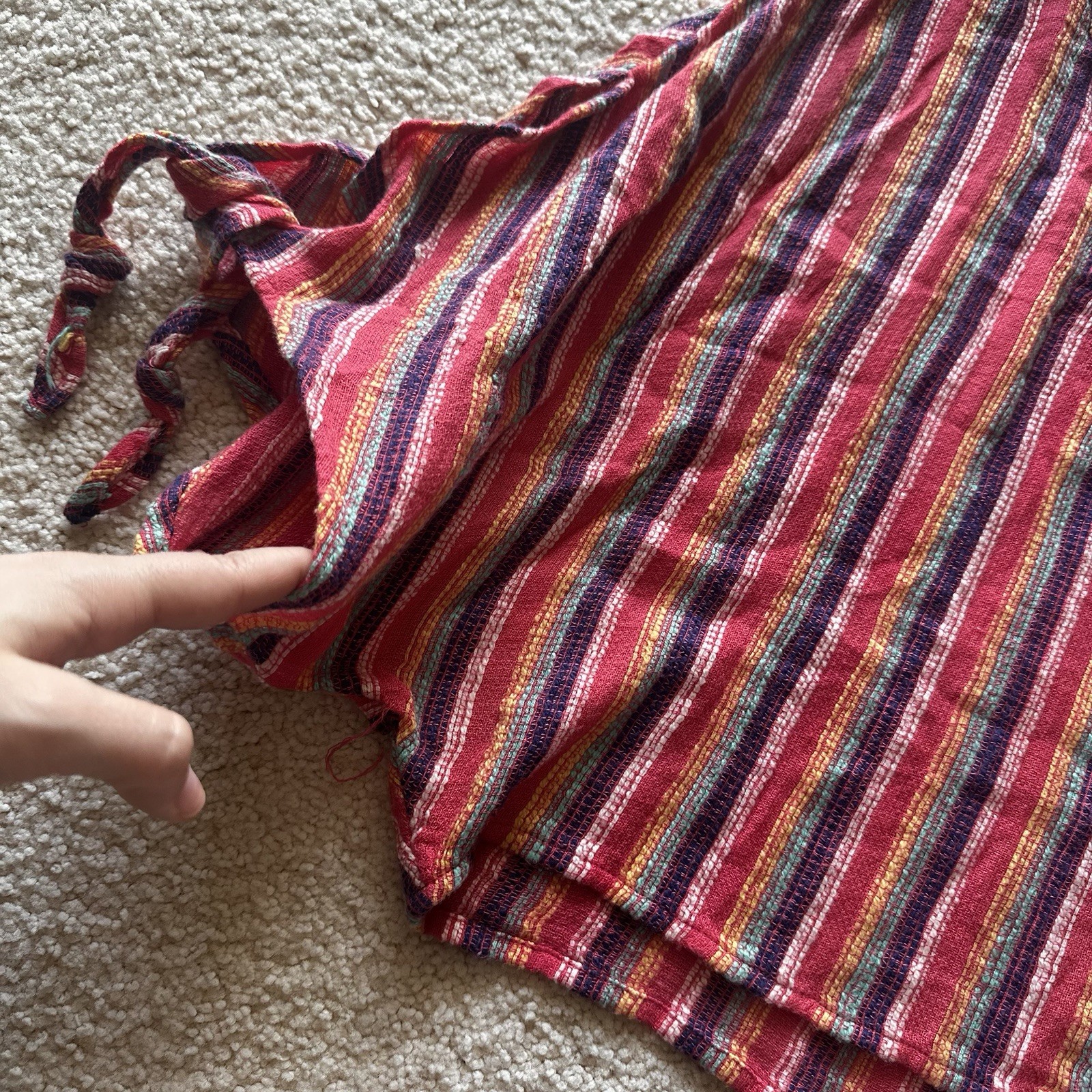 Ripcurl Knit Stripped Colorful Pink Poncho Top Size XS