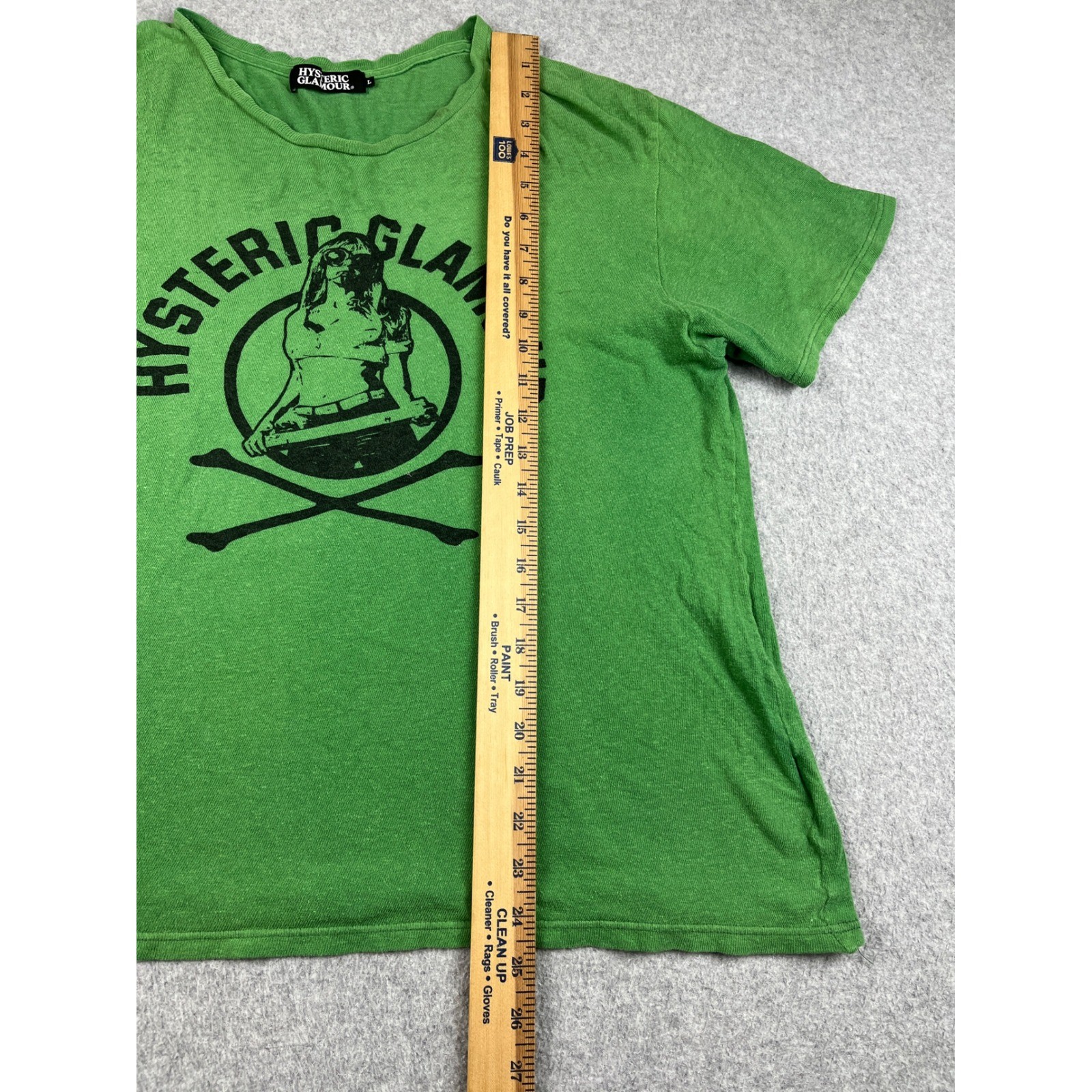 Hysteric Glamour Graphic Tee Shirt Womens Large Green Rockabilly Japan Vintage