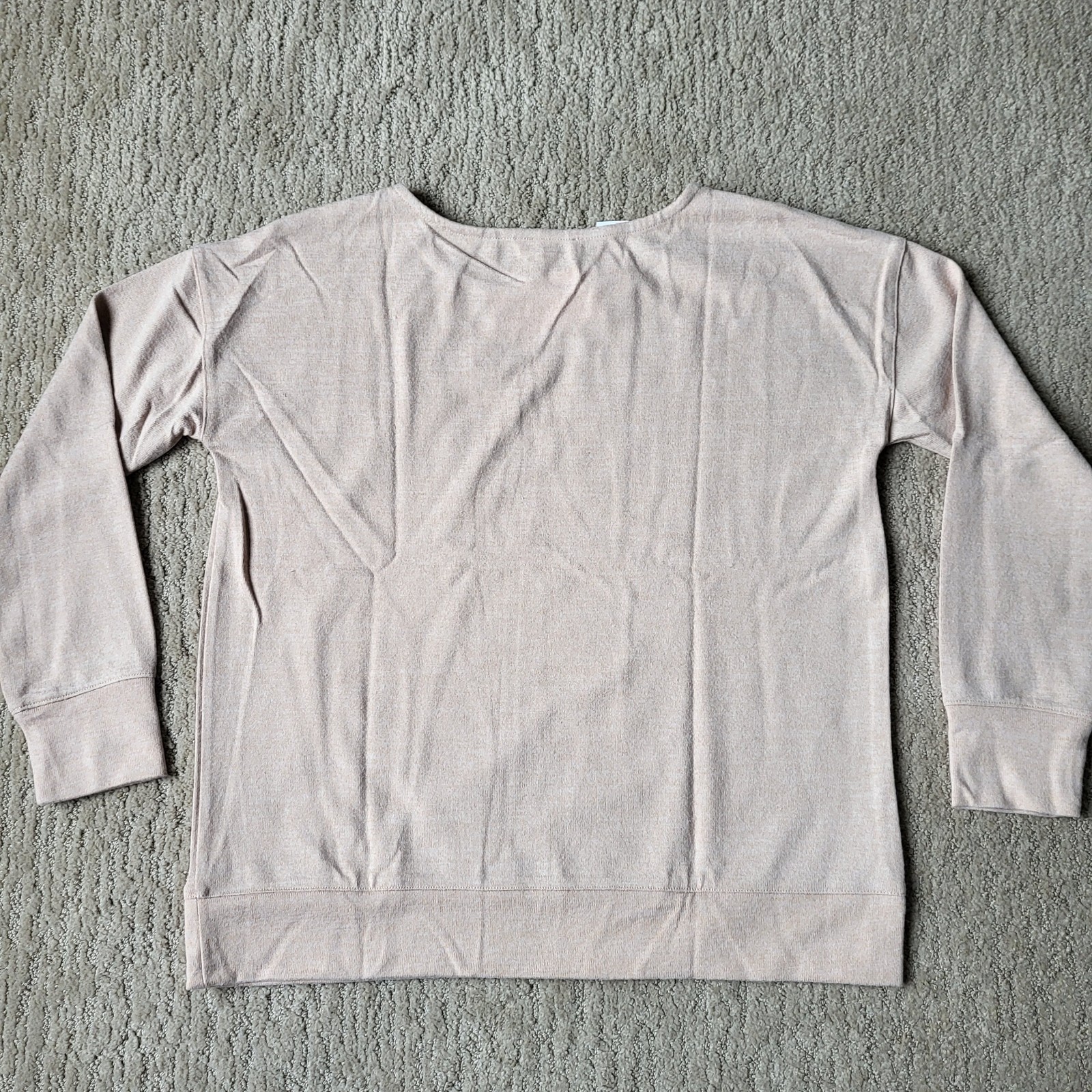 Women’s Haven Well Within Fine-Knit Long Sleeve Pullover Top– Beige– Size S–NWT