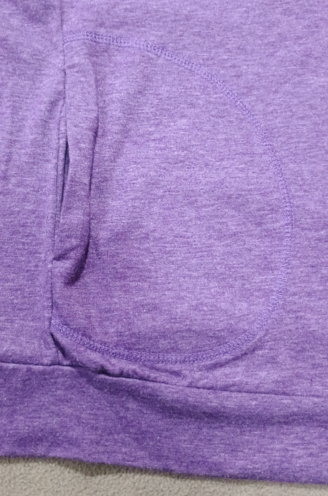 Women’s Lightweight Long Sleeve Pull Over With Pockets Size L Purple