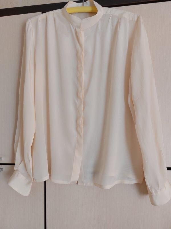 Women Jacques Britt shirt beige silk 42