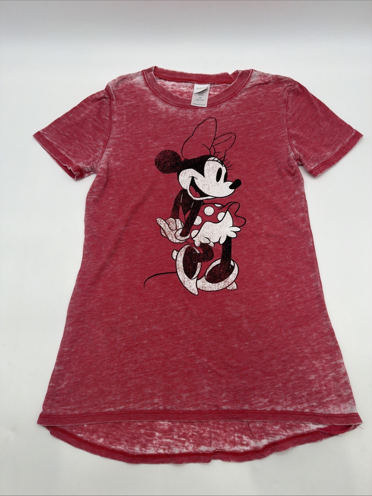 Disney T-shirt Women XS Red Graphic Print Logo .#48120