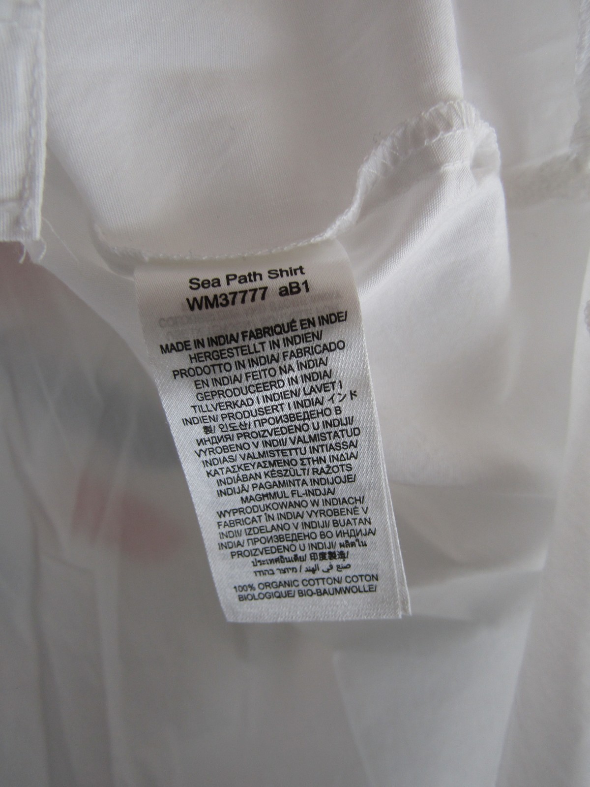 Seasalt White Organic Cotton “Sea Path” Shirt size 16