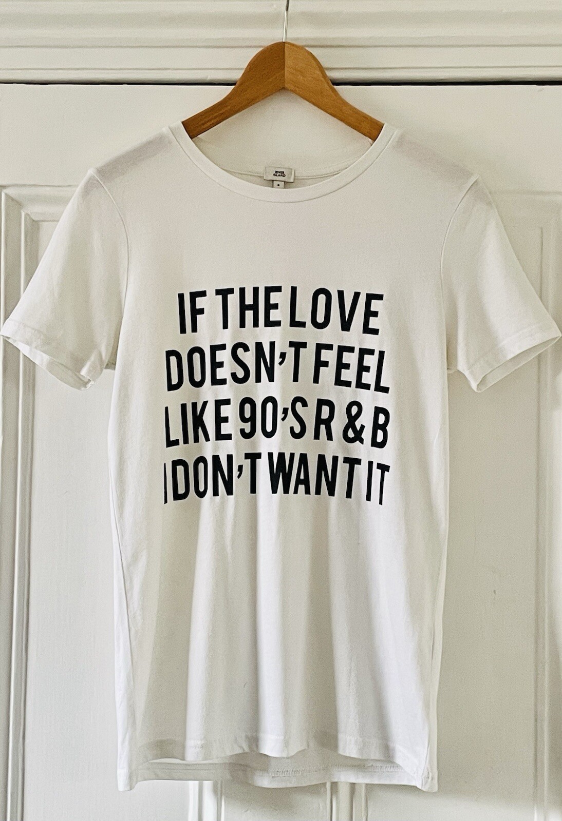 River Island Women’s 90’s R & B Semaj Foreman White T-Shirt UK 6 EU DE 32 FR 34