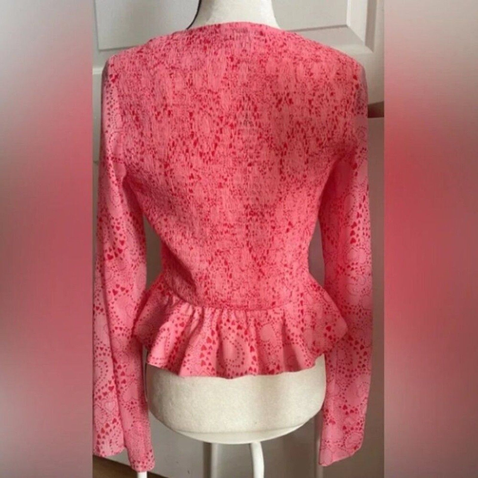 BCBGeneration Split Neck Blouse Small