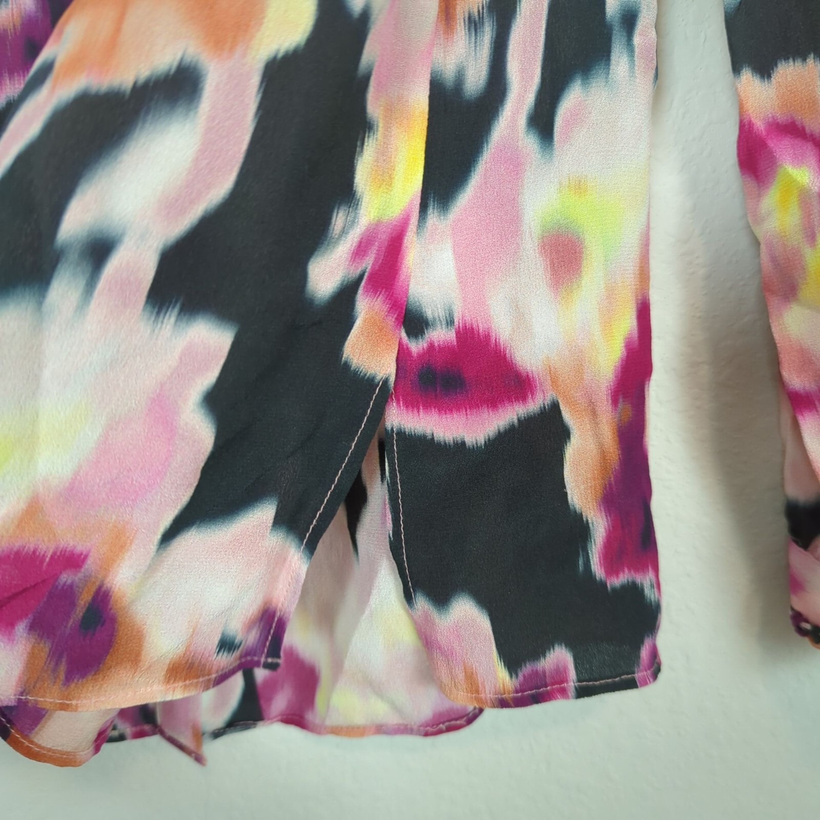 Kobi Halperin Mabel abstract Floral art career soft elegant silk blouse size S