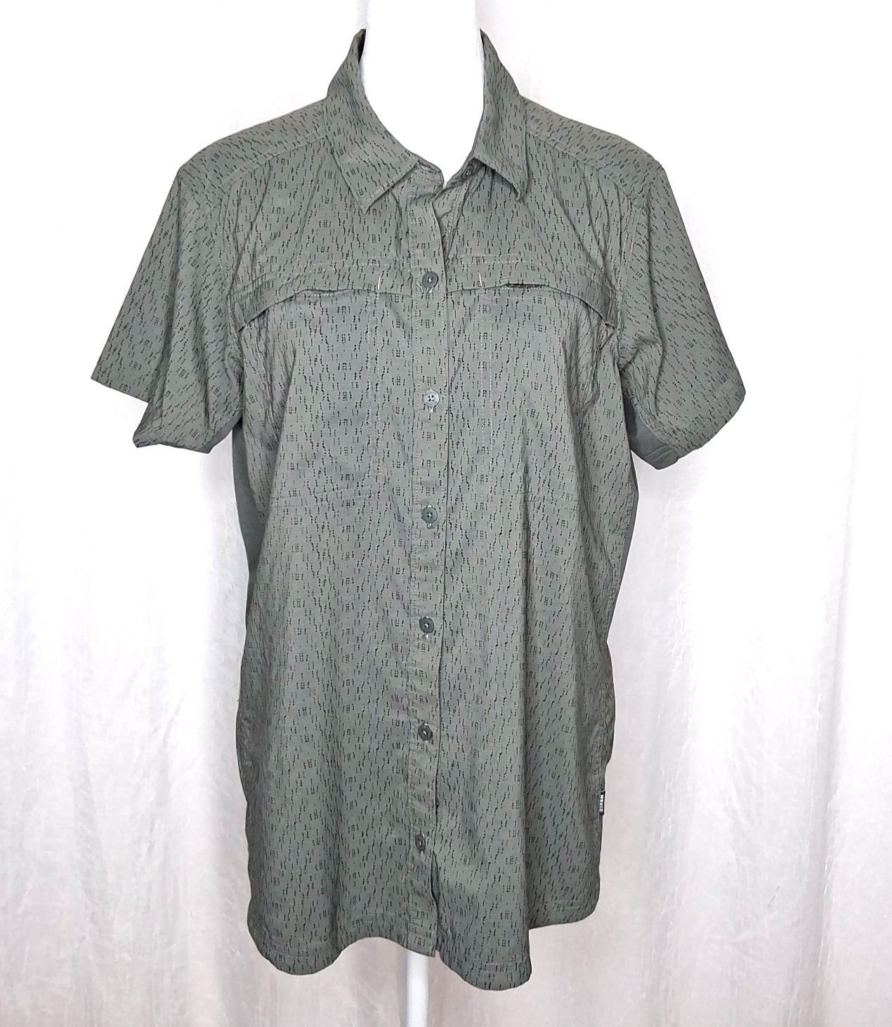 REI Co-Op Women’s Sahara Hiking Short Sleeve Shirt Olive Green Size L Pre-Owned