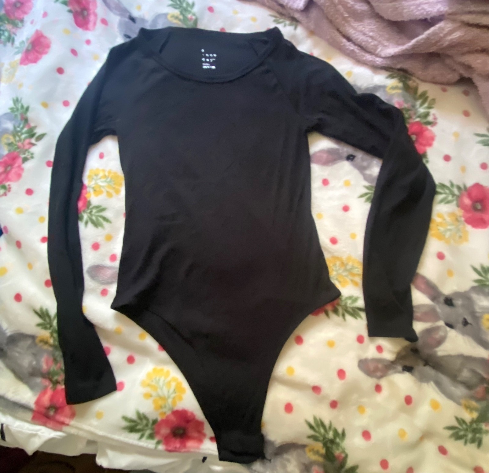 A new day ribbed black body suit size small