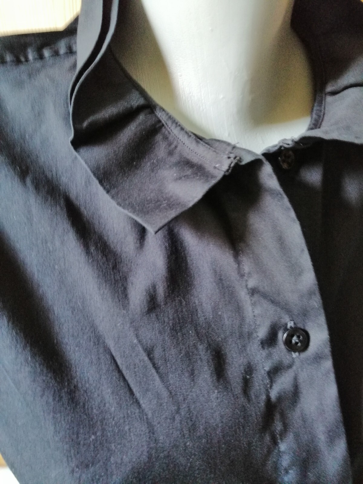 Jacques Black Blouse Size 38 Short Sleeve Elegant
