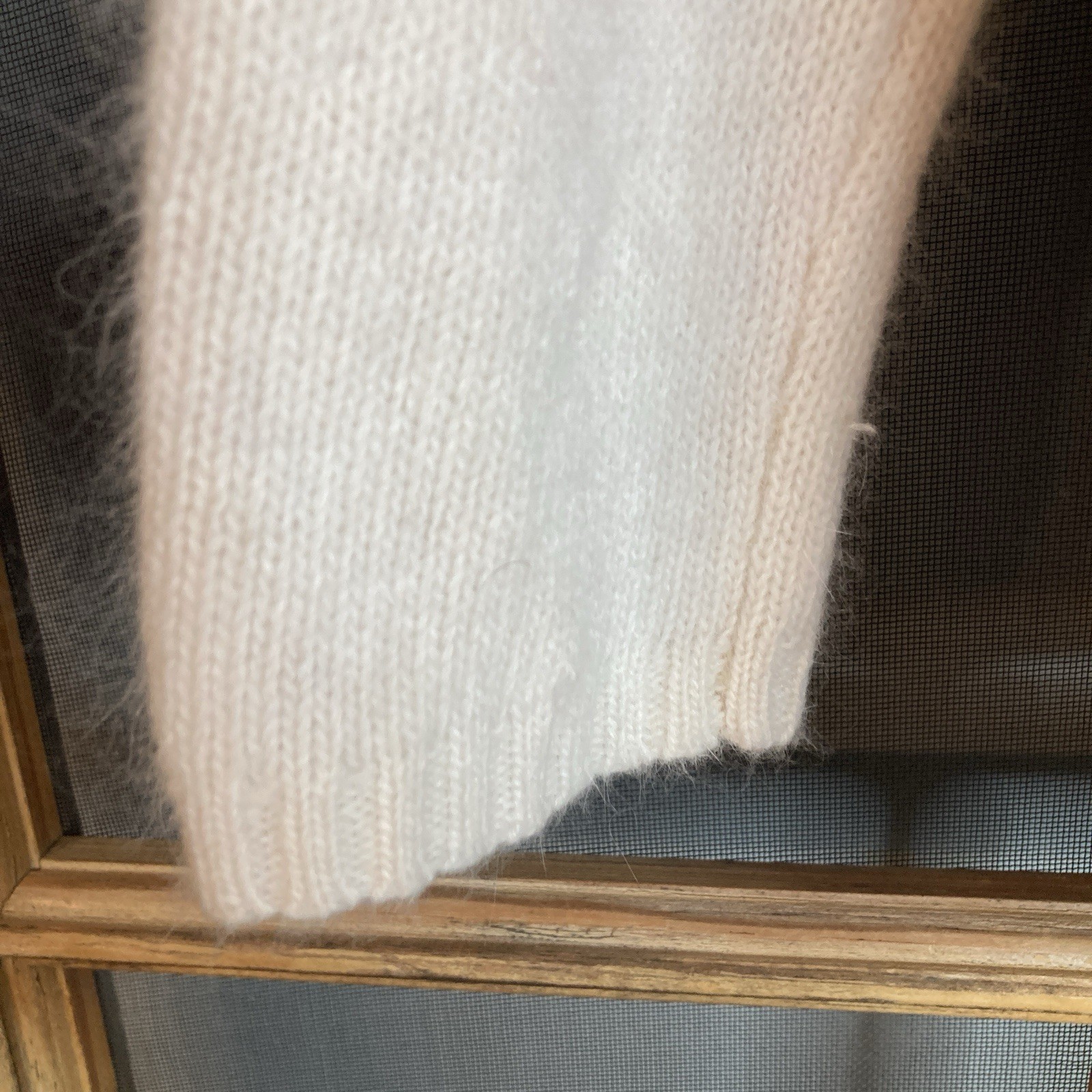 Rafaella Petites Women’s Pink Angora Rabbit Wool Blend Soft Sweater Size S