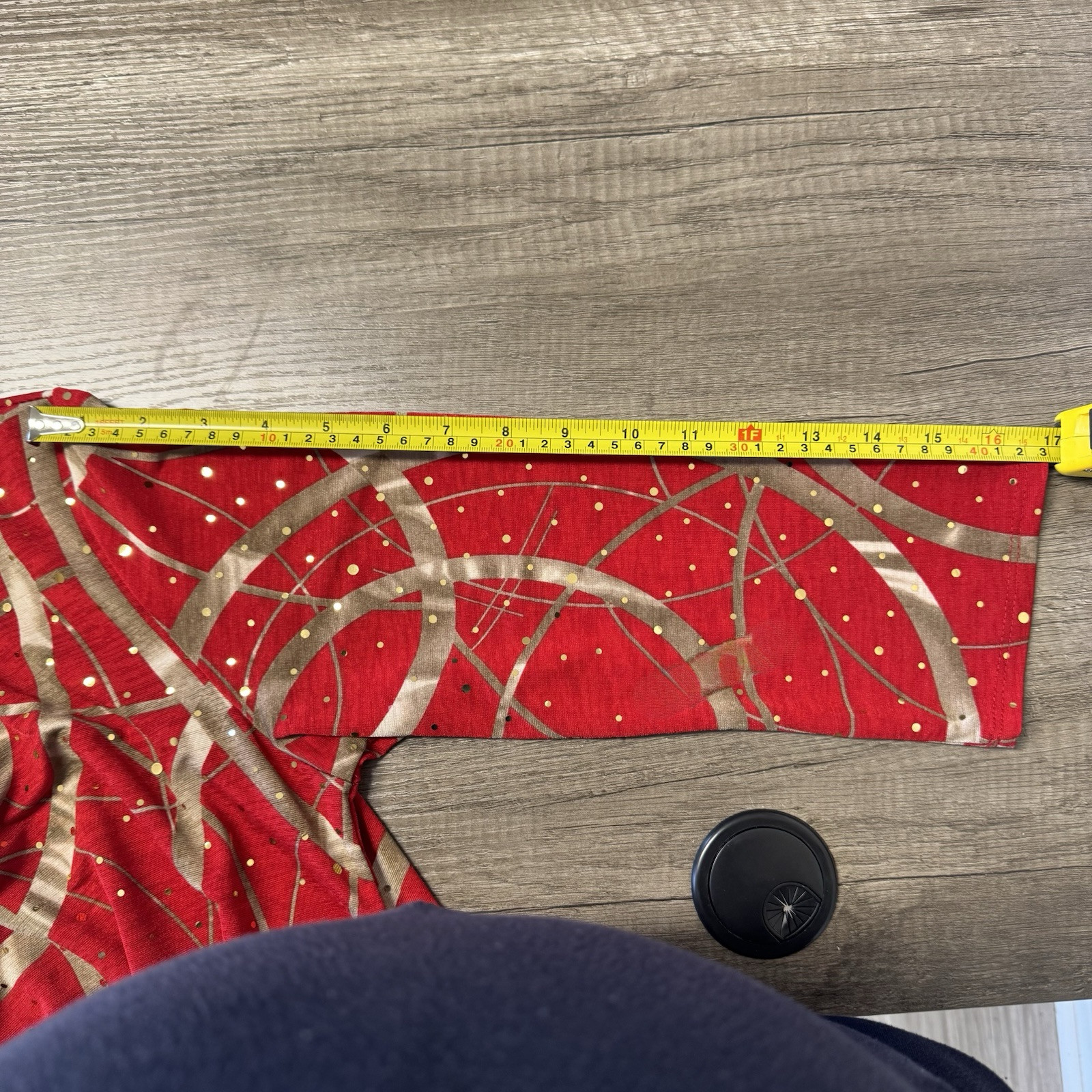 Jo Star Brand. Dressy Red And Gold Top