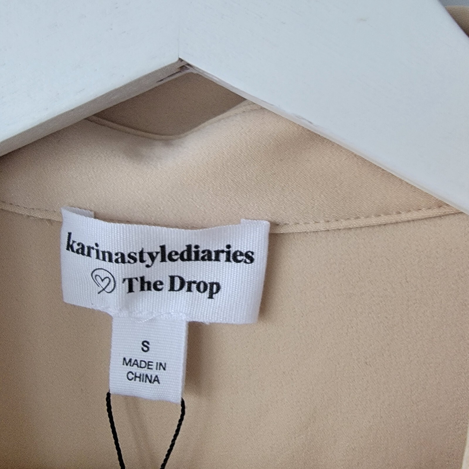 The Drop womens shirt size S Silky long sleeve button down