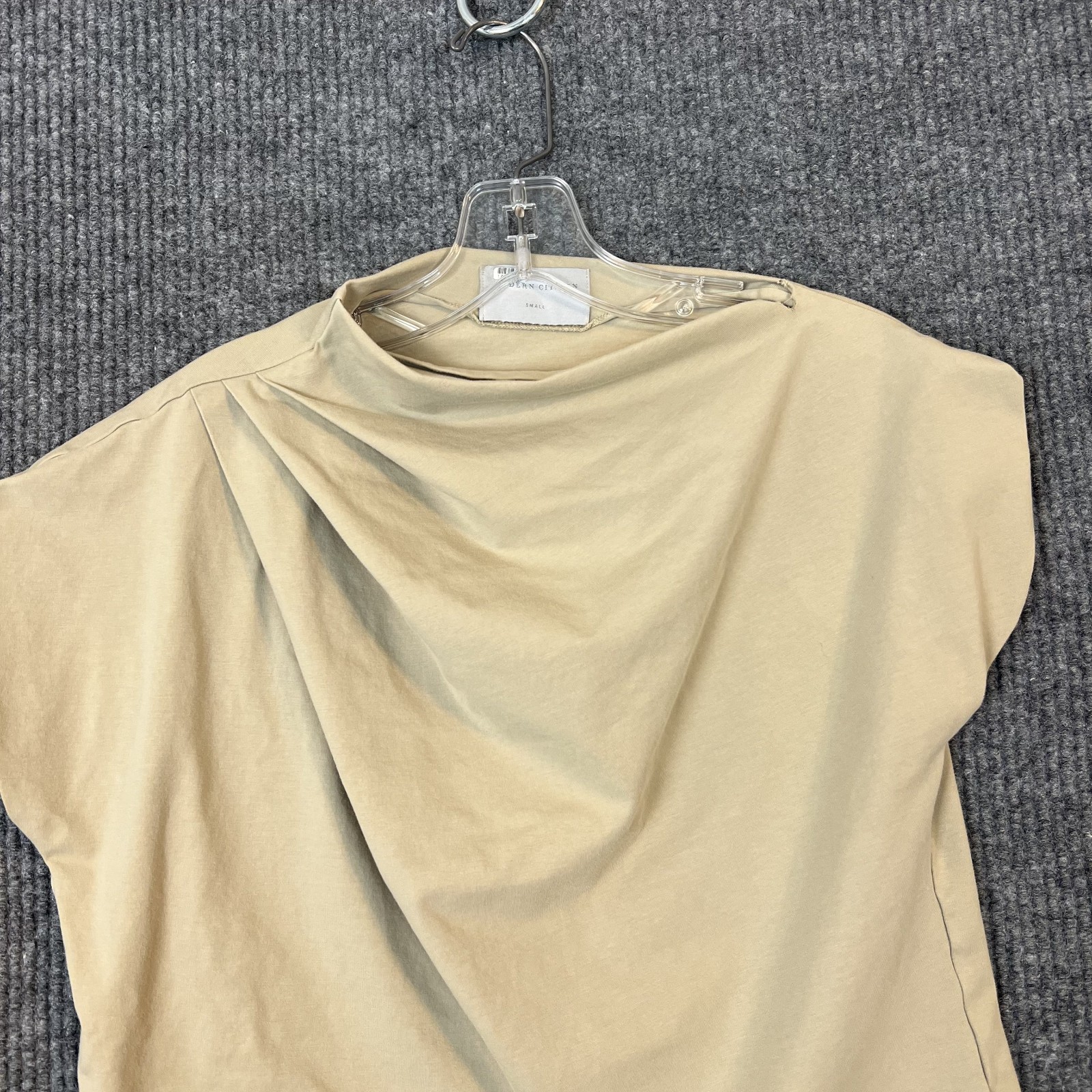 Modern Citizen Womens Kenny Blouse Size Small Beige Sleek Minimalist