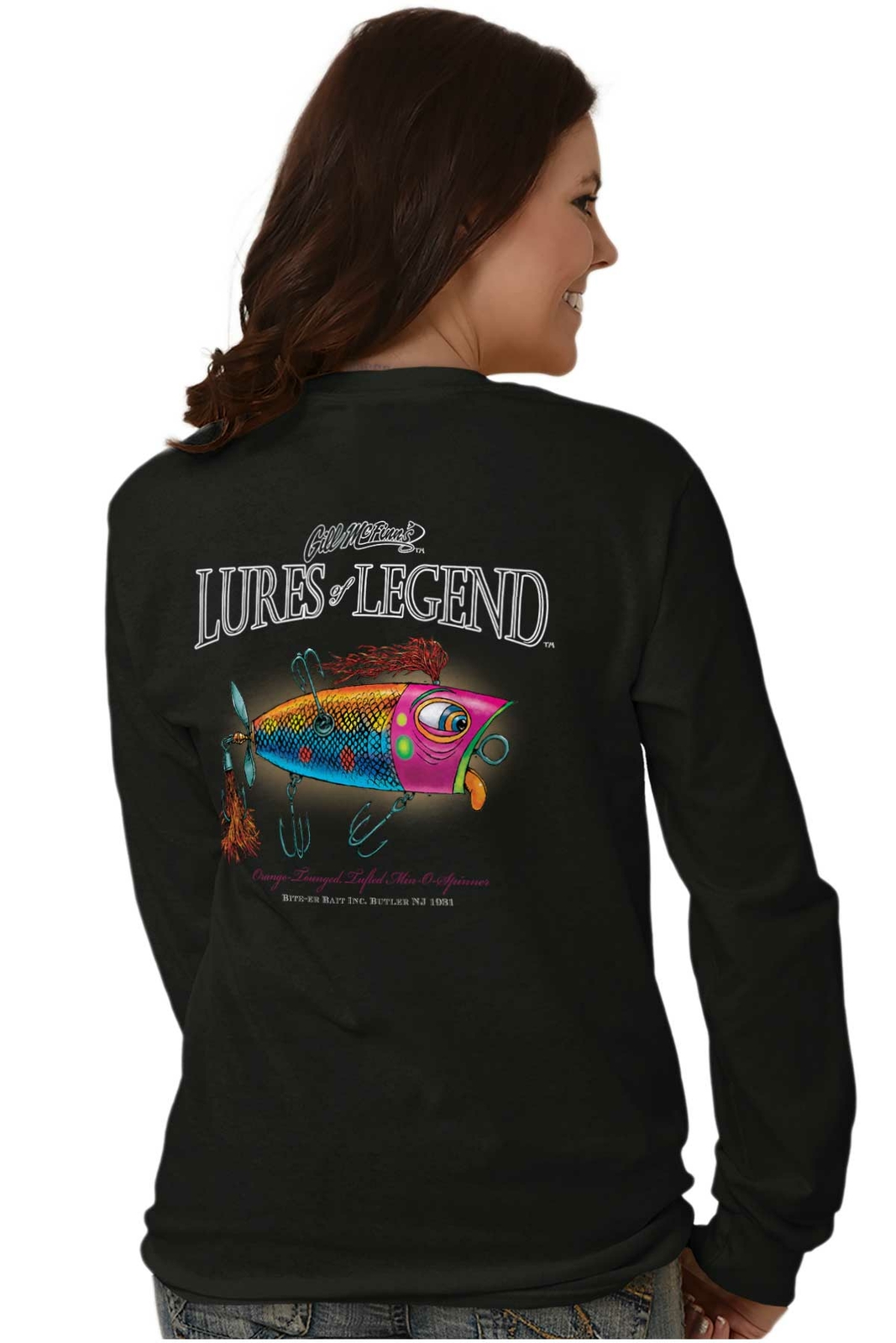 Gill McFinns Fisherman Outdoors Fishing Gift Long Sleeve Tshirt for Men or Women