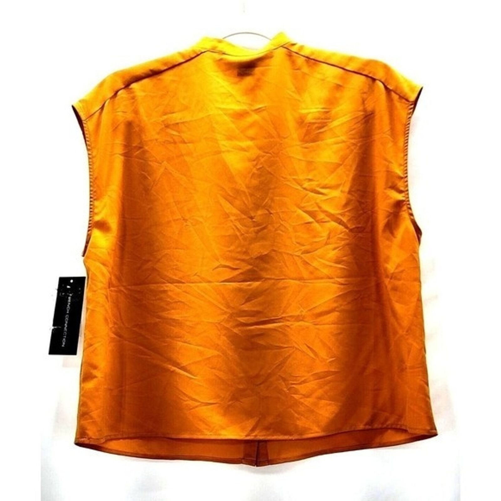 Classic Crepe Light Polly Blouse Top by French Connection – Golden Oak Size 8
