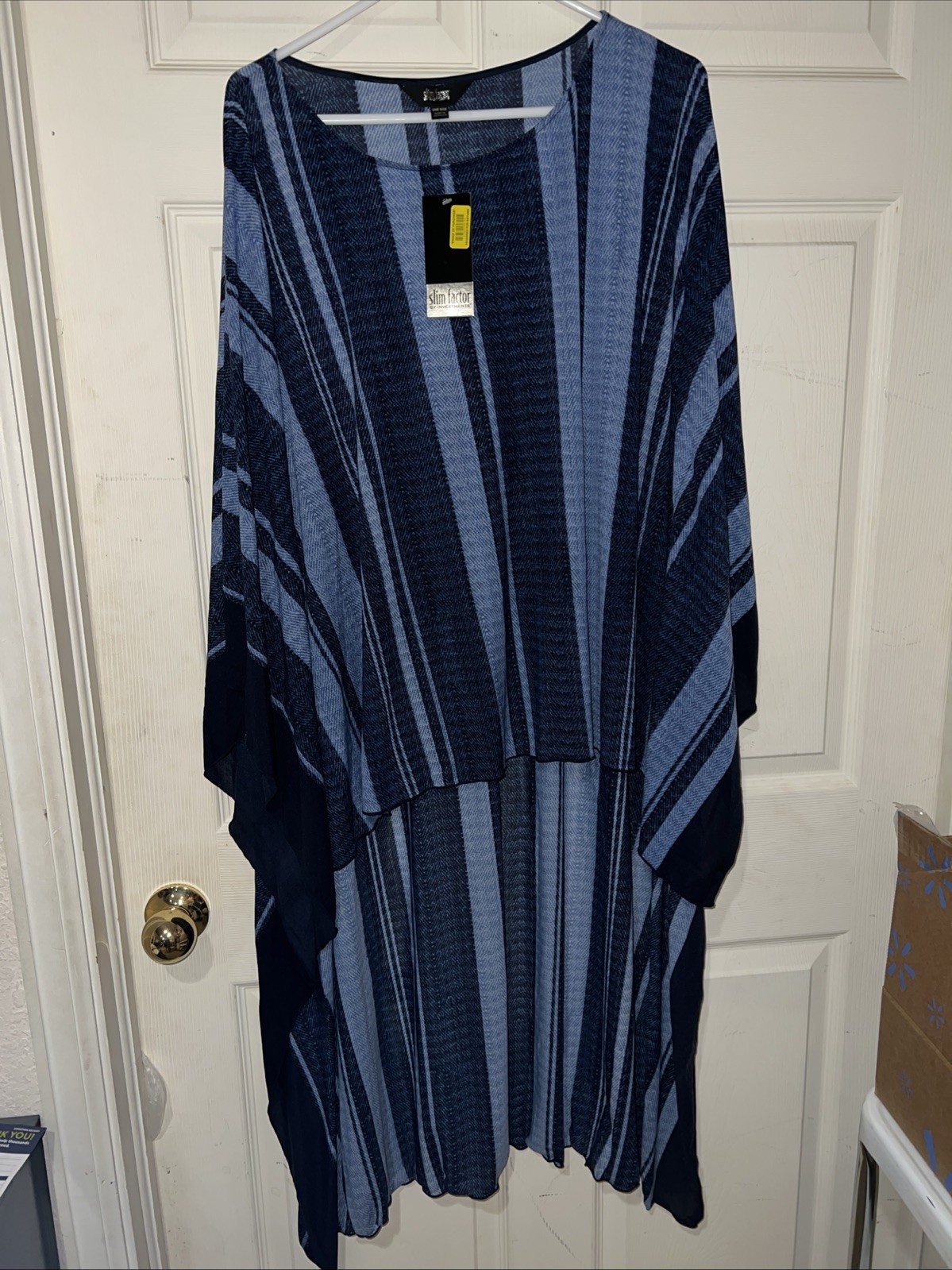 Slim Factor By Investments OS High Low Tunic Top Cover Up Boho Artsy Festival